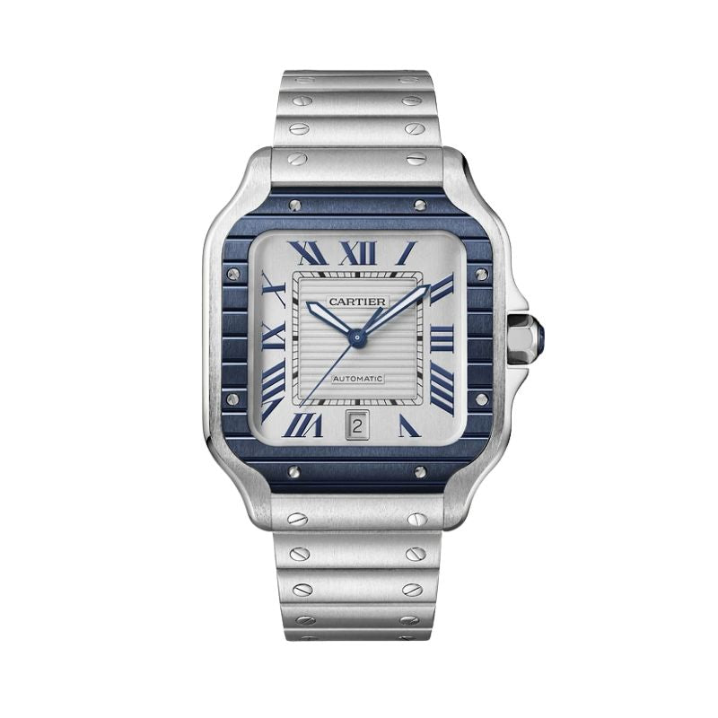 Cartier SANTOS Blue PVD Bezel 39.8mm