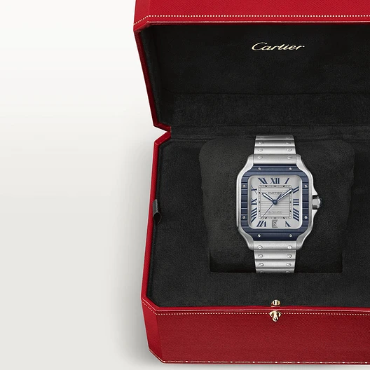 Cartier SANTOS Blue PVD Bezel 39.8mm